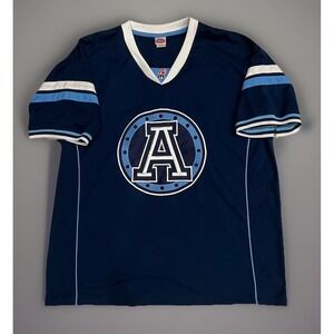 Vintage CFL Toronto Argonauts Jersey All Stitched Blue White Men's Size XL